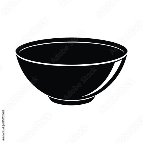 Bowl vector silhouette