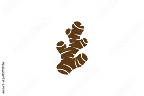 Symbol of simple Ginger silhouette in a simple, minimalist vector on a white background