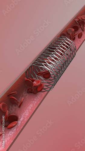 Implantation of a coronary stent