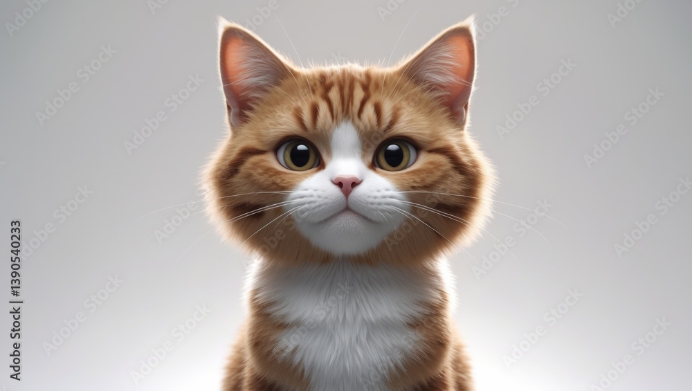 Cute brown domestic cat loves home Cute brown domestic cat loves home