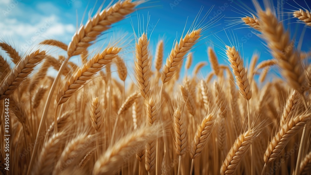 Fototapeta premium Vibrant mature grain field - gathering