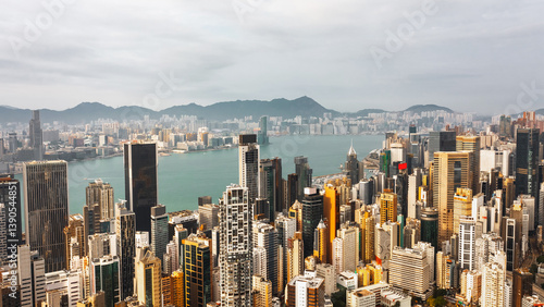 Obraz na płótnie Urban landscape of Hong Kong w salonie