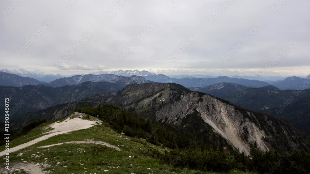 Mountain view time lapse from mountain Hochfelln in Bavaria, Germany, HD Mountain view time lapse from mountain Hochfelln in Bavaria, Germany, HD