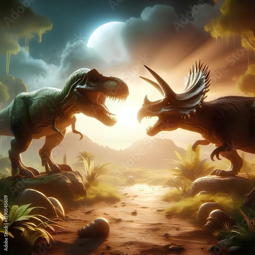 T-Rex Vs Triceratops
