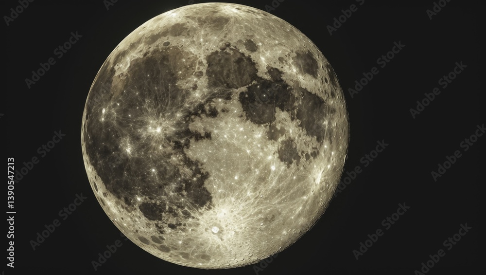 Fototapeta premium Buck Moon Against a Dark Backdrop