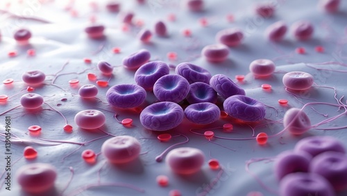 White blood cells in peripheral blood smear analysis