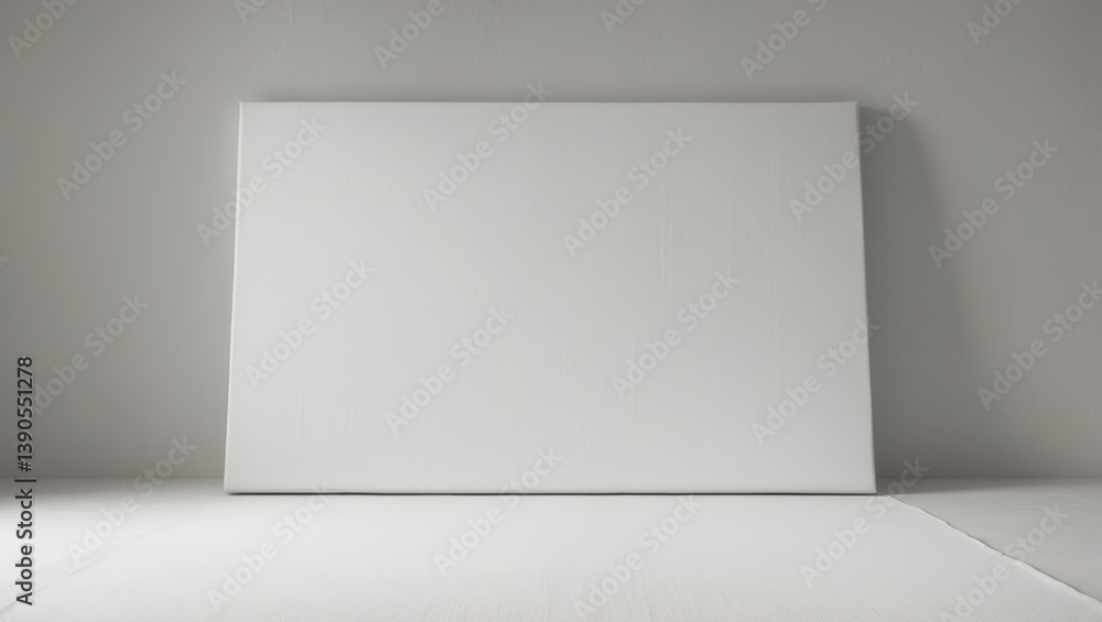 Fototapeta premium White canvas background or texture.
