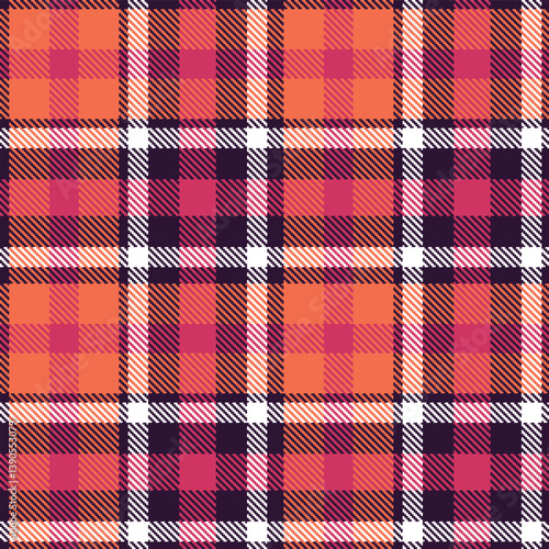Wallpaper Mural Traditional eggplant Tartan patterns fabric texture. Contemporary Pale pinkish orange Seamless Tartan Torontodigital.ca