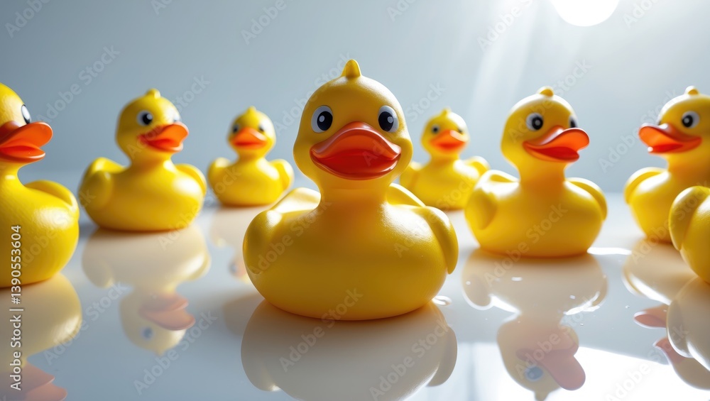 Toy rubber duck on a white background, isolated. Toy rubber duck on a white background, isolated.
