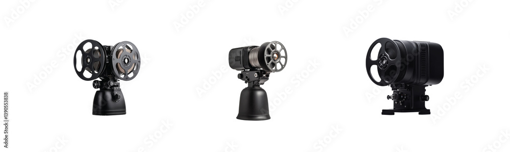 Movie projector with dual reels and classic design for film screening and enthusiast collection Movie projector with dual reels and classic design for film screening and enthusiast collection