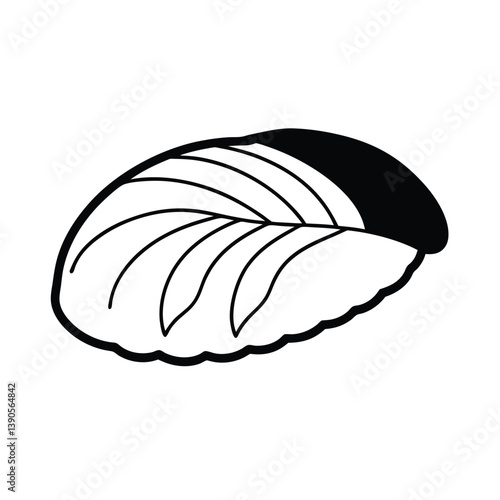 Vector illustration of a brown bread slice and buttered bread icon from the bakery food set