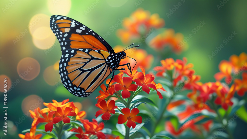 Obraz premium butterfly on a yellow flower