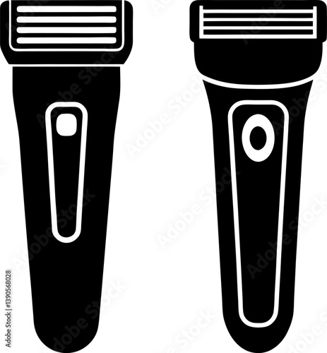 Electric shaver vector and Silhouette of electric razor art collection