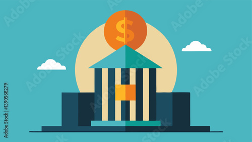 Central Bank Building A tall modern building labeled Central Bank with a large dollar sign in front symbolizing authority over monetary policy.
