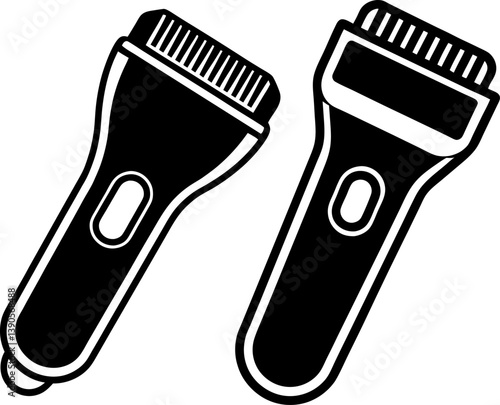 Electric shaver vector and Silhouette of electric razor art collection