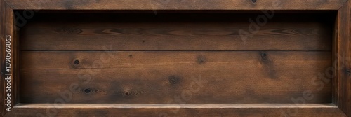 Dark brown wood picture frame cutout, vintage style , gallery, clipart
