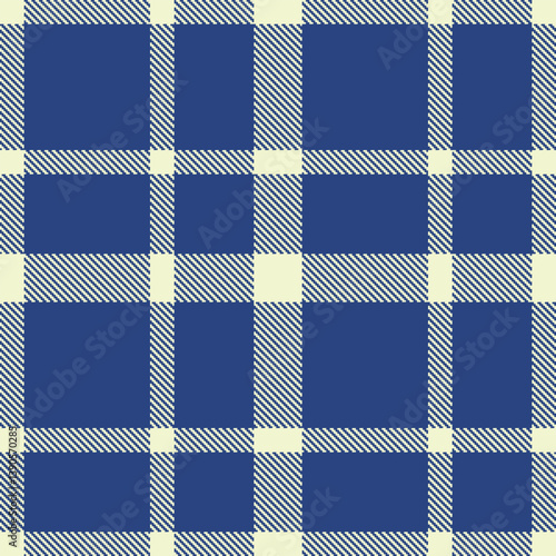 Rustic eggshell Tartan patterns fabric texture. Contemporary Iridescent darkish blue Seamless Tartan