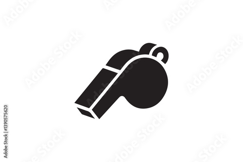 simple whistle silhouette icon vector isolated in white background