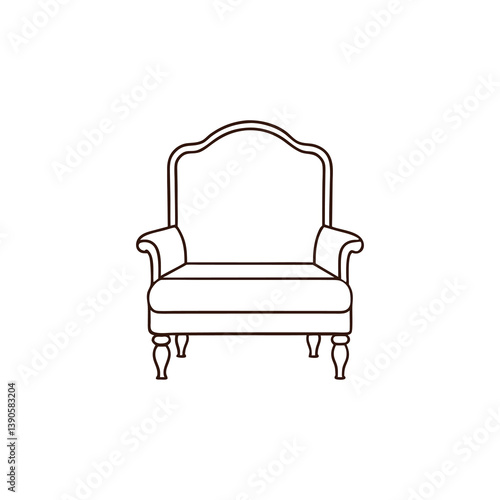 black leather armchair isolated