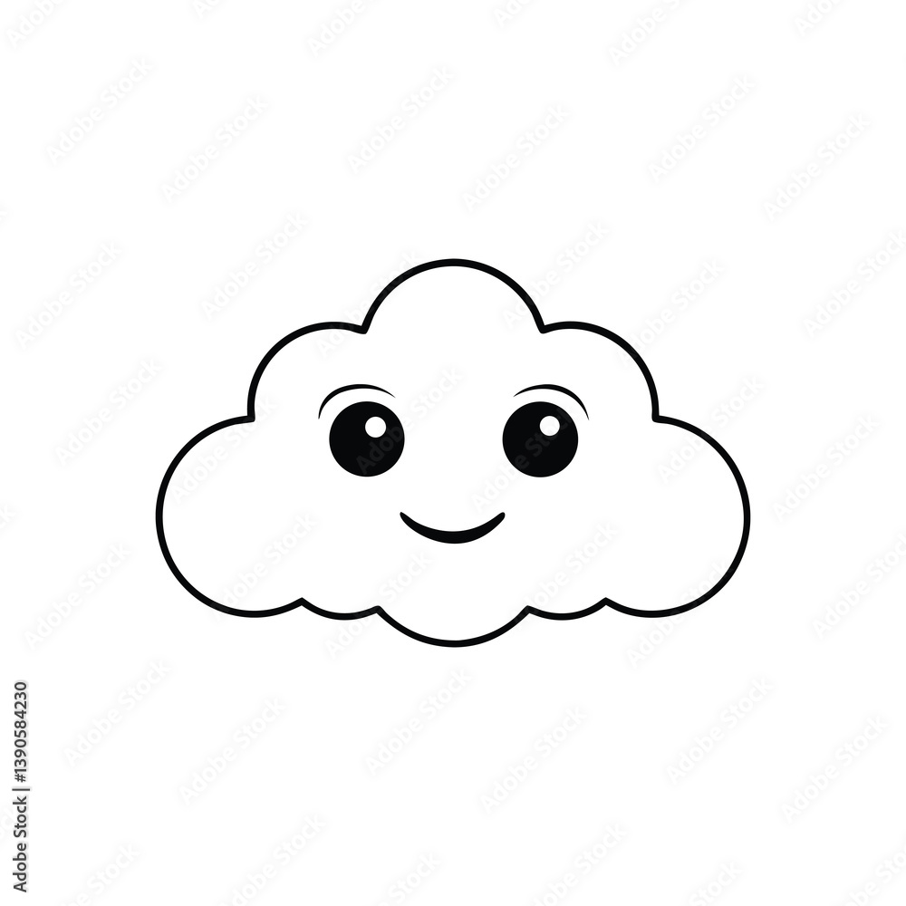cartoon cloud with a smile cartoon cloud with a smile