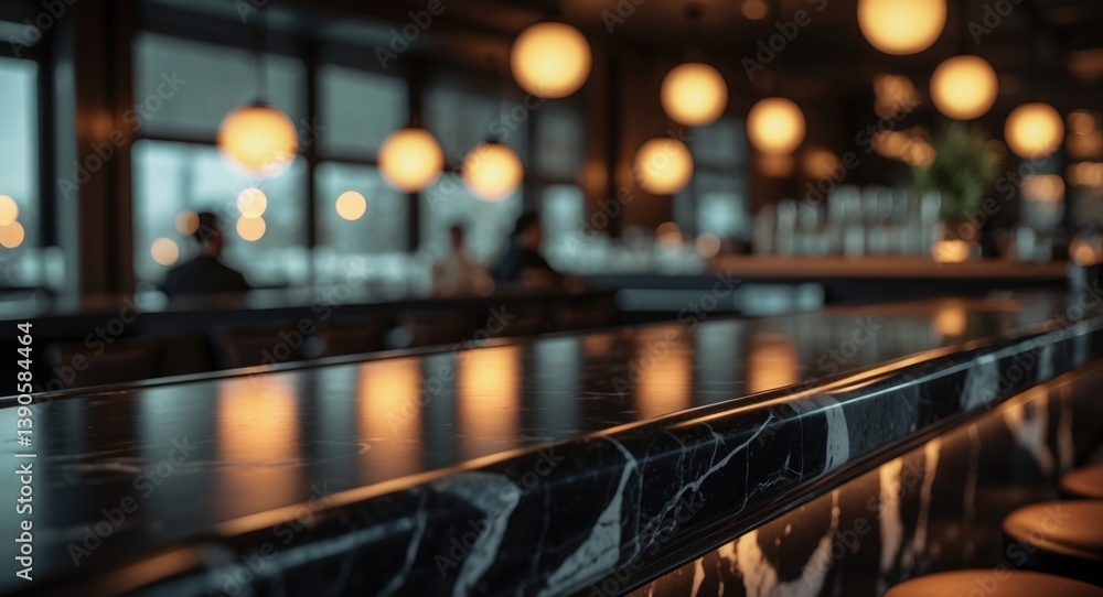 Black marble bar countertop product mockup with empty space. Black marble bar countertop product mockup with empty space.