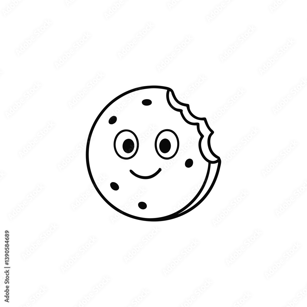 Fototapeta premium vector illustration of an apple on white background