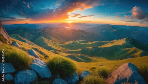 Fototapeta Naklejka Na Ścianę i Meble -  The mountains. Image captured from above.