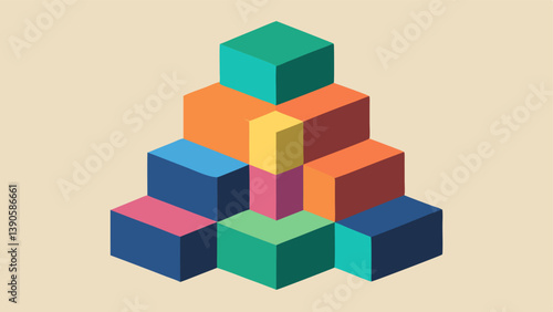 Building Blocks An illustration of colorful building blocks stacked together with each block representing a different investment showcasing how ETFs build diversified portfolios.