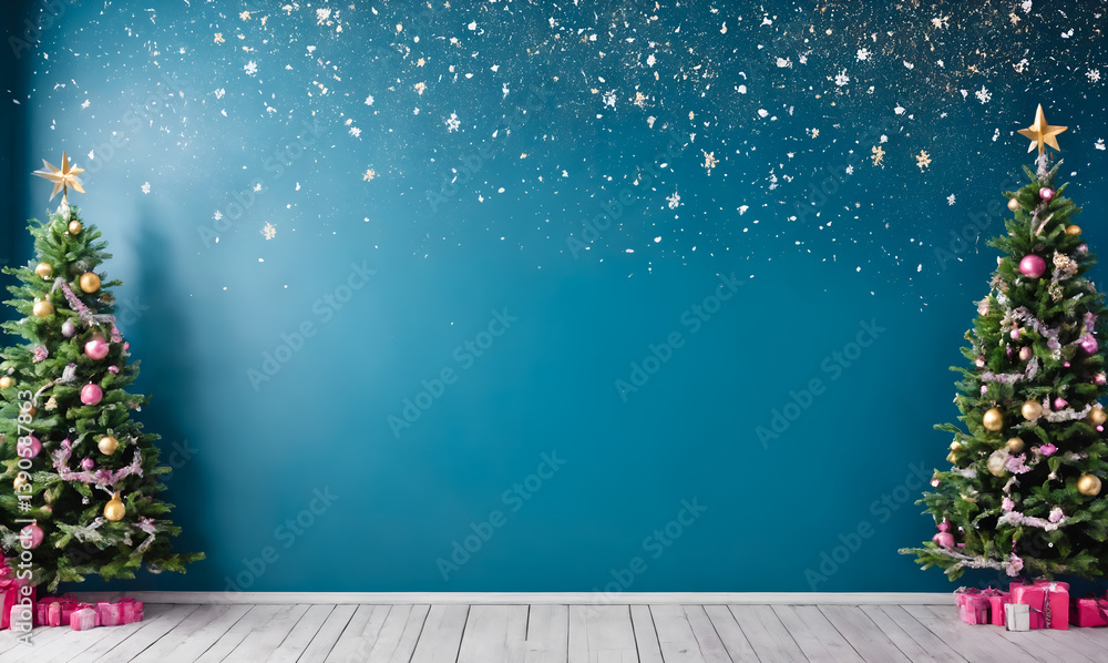 Christmas and New Year holidays background