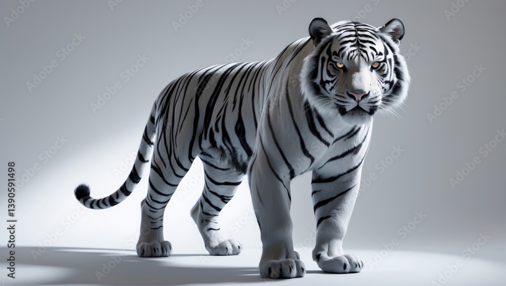 Fototapeta premium White tiger wrath