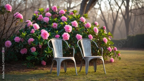 Wallpaper Mural A bright winter featuring lovely camellia blooms Torontodigital.ca