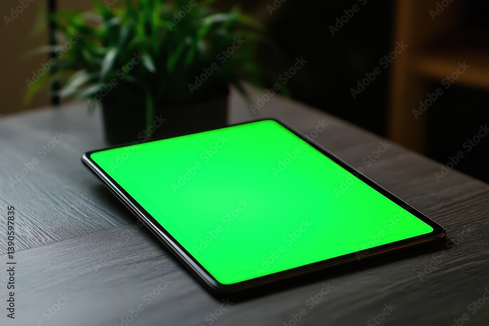 Transformation of a smartphone interface into a tablet display on a wooden table, the transformation of the phone into a tablet the has a white screen Transformation of a smartphone interface into a tablet display on a wooden table, the transformation of the phone into a tablet the has a white screen