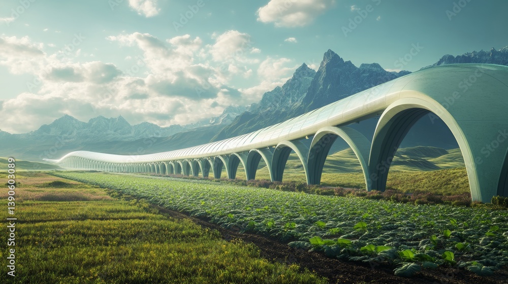 Obraz premium bridge between technology and agriculture, 16:9