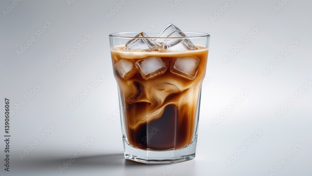 Americano iced coffee with isolated concept image. Americano iced coffee with isolated concept image.