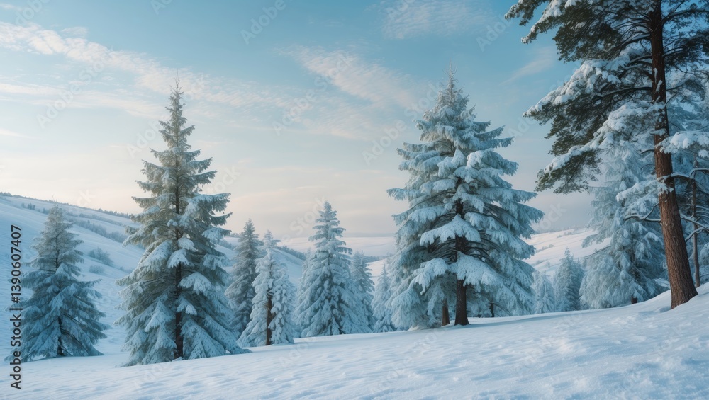 Winter fir and pine forest blanketed in snow following heavy snowfall. Winter fir and pine forest blanketed in snow following heavy snowfall.