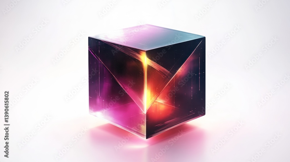 Glowing Cube with Futuristic Light Effects A Stunning 3D Render for Technology and Innovation Glowing Cube with Futuristic Light Effects A Stunning 3D Render for Technology and Innovation