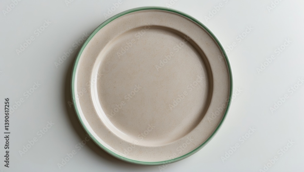 Empty ceramic plate with granite texture, Isolated on white background with clipping path, Bird's eye view Empty ceramic plate with granite texture, Isolated on white background with clipping path, Bird's eye view