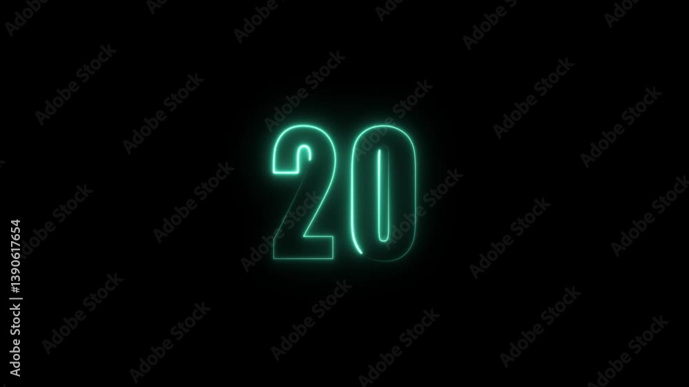 Abstract glowing neon text number countdown icon. Glowing sign on black background Neon number. Glowing blue neon countdown timer number animation 4k. neon countdown timer Abstract glowing neon text number countdown icon. Glowing sign on black background Neon number. Glowing blue neon countdown timer number animation 4k. neon countdown timer