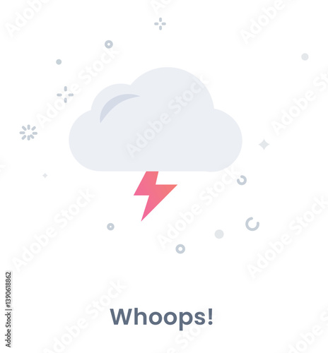 Error State UI Illustration – Whoops!
