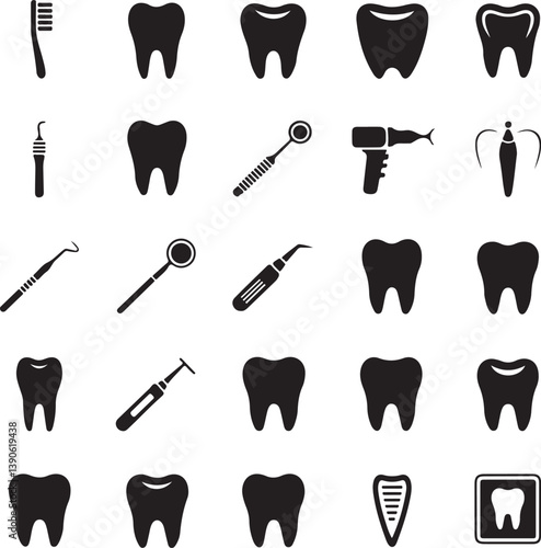 teeth icon set