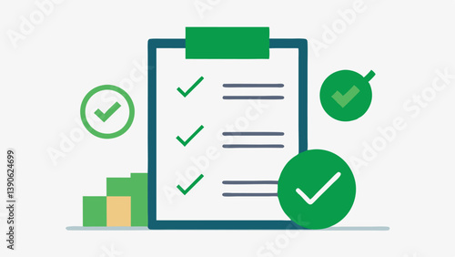 Checkmark and Tax Forms A checklist with a green checkmark next to critical tax activities like Track Expenses Set Aside Funds and File on Time.