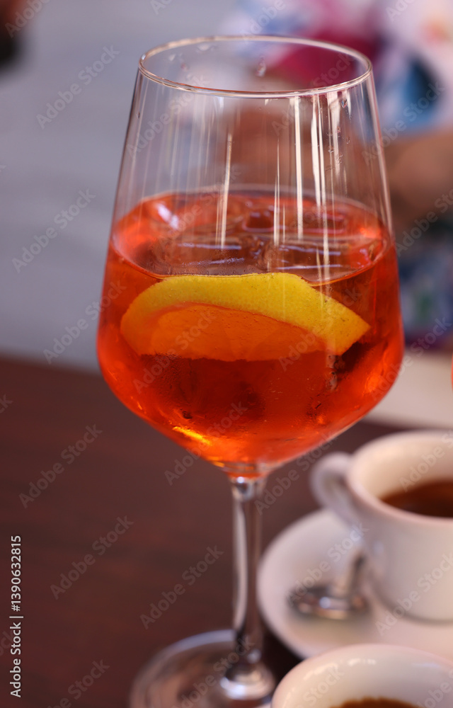 Espresso and Aperol Spritz - time to relax in Venice. Italy. Espresso and Aperol Spritz - time to relax in Venice. Italy.