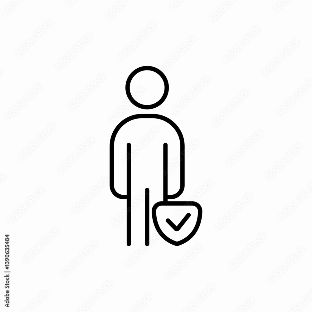 Person work icon vector sign Person work icon vector sign