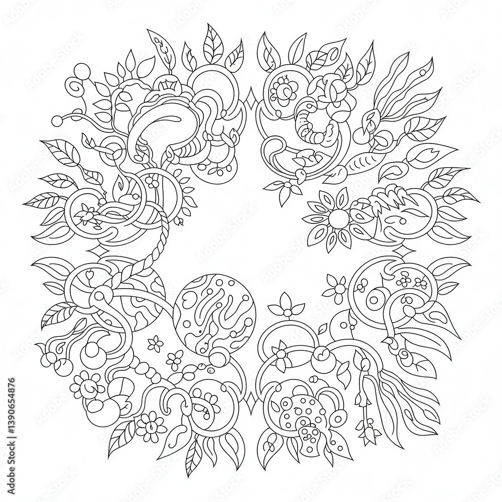 Obraz premium hand drawn flower