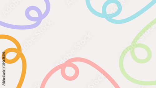 Colorful line doodle pattern background