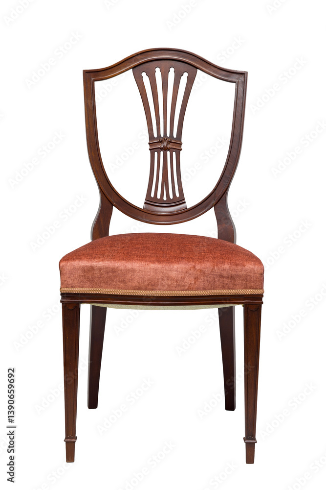 A beautifully crafted wooden chair features an intricate back design and a vibrant orange cushion. Ideal for enhancing the aesthetic of modern or classic interior spaces. A beautifully crafted wooden chair features an intricate back design and a vibrant orange cushion. Ideal for enhancing the aesthetic of modern or classic interior spaces.