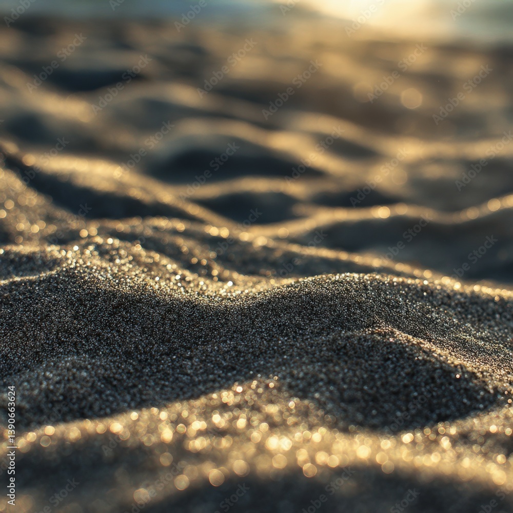 Obraz premium Soft dunes shimmer under warm evening light