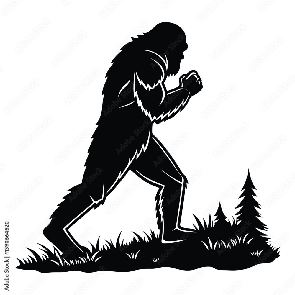 Fototapeta premium Shadow of the Wild: Bigfoot Unleashed