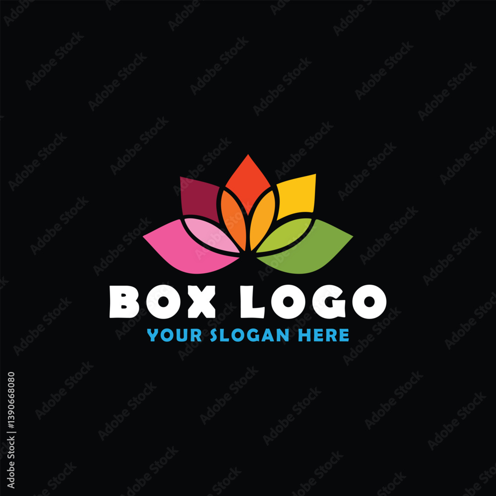 Obraz premium courier box logo design vector