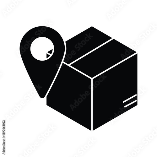 Location delivery icon with clean, modern design. Ideal for logistics, courier tracking, and online shipping apps. High-quality vector, fully scalable and easy to customize.